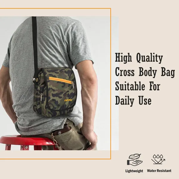 15L_Green_Sling_Bag_Smiley_Camo_Travel_Sling_Bag_Crossbody_Bag_|_Premium_Quality_Sling_Bags