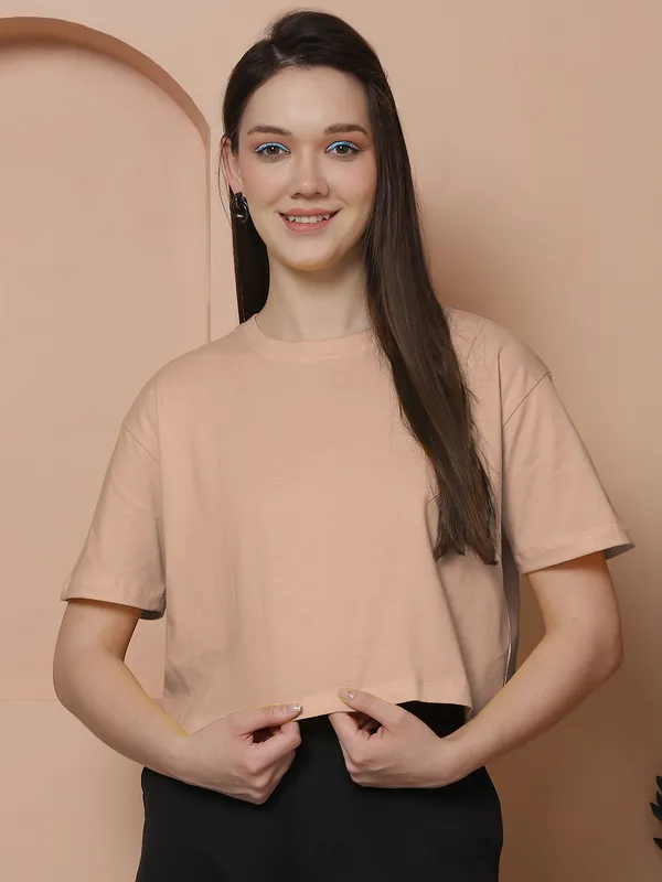 Women_Black_&_Coral_Pack_Of_2_Oversized_Tshirt