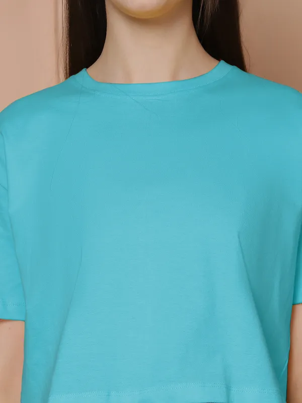 Women_Red_&_Turquoise_Blue_Pack_Of_2_Oversized_Tshirt