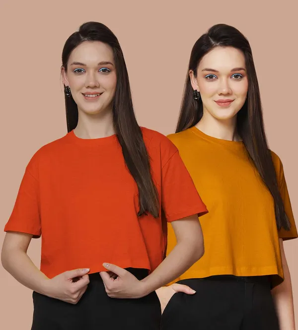 Women_Orange_&_Mustard_Pack_Of_2_Oversized_Tshirt