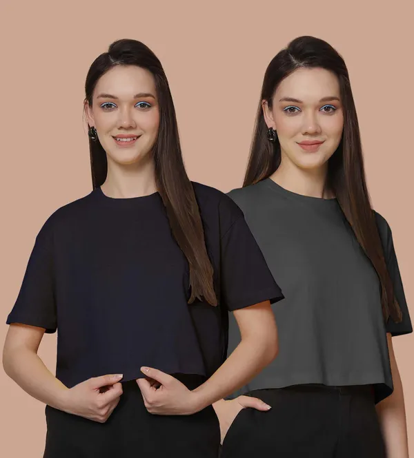 Women_Navy_Blue_&_Grey_Pack_Of_2_Oversized_Tshirt