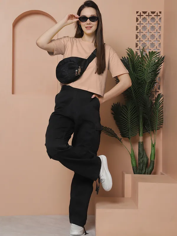 Women_Coral_&_Grey_Pack_Of_2_Oversized_Tshirt