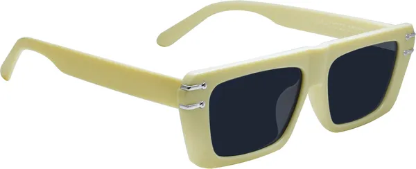 Cream_Retro_Square_Sunglasses_-_For_Unisex