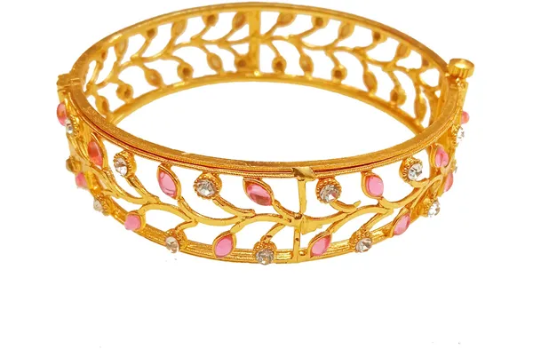 BGGOLD_Assamese_traditional_Copper_BASED__Gold-Plated_pink_white_stone_Bangle_for__women_&_girl