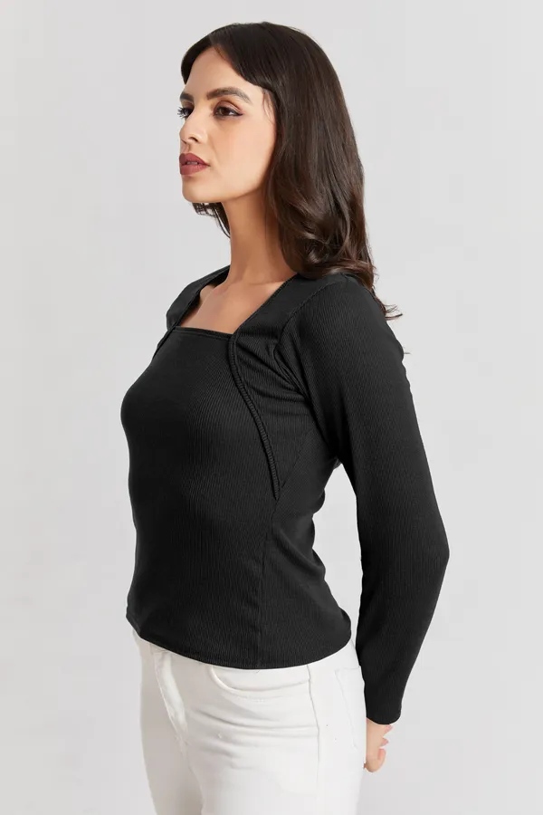 Square_Neck_Full_Sleeves_Ribbed__Fitted_Top