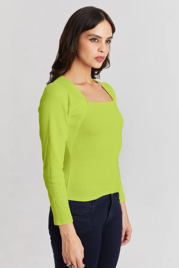 Square_Neck_Full_Sleeves_Ribbed__Fitted_Top