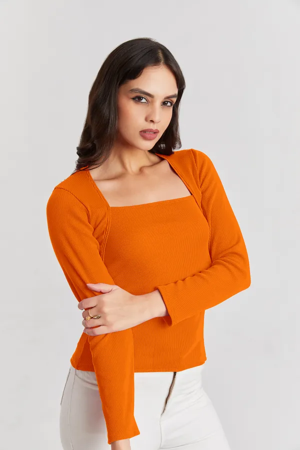 Square_Neck_Full_Sleeves_Ribbed__Fitted_Top