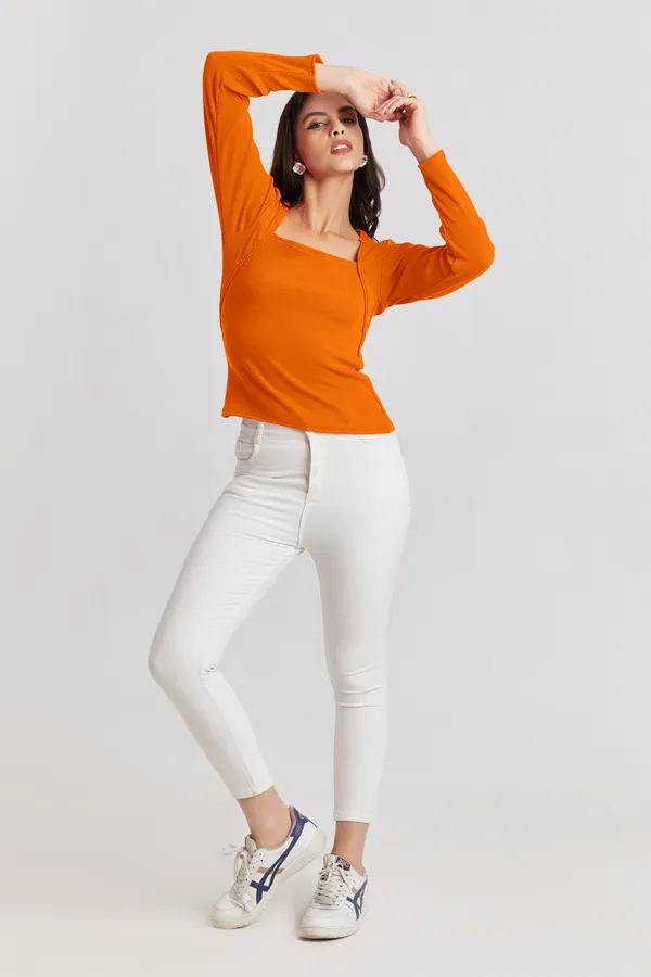 Square_Neck_Full_Sleeves_Ribbed__Fitted_Top