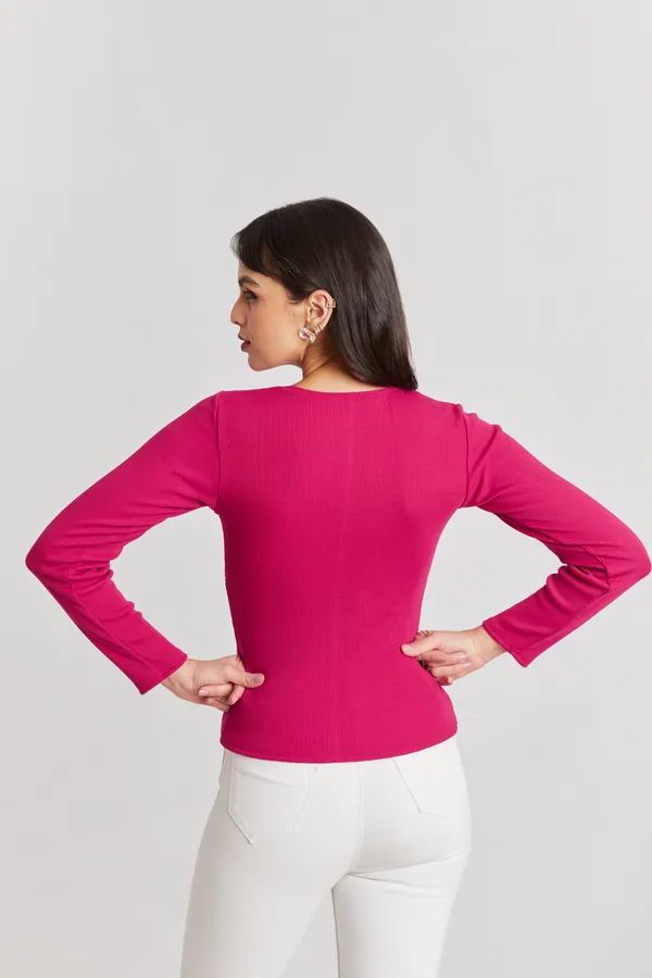 Square_Neck_Full_Sleeves_Ribbed__Fitted_Top