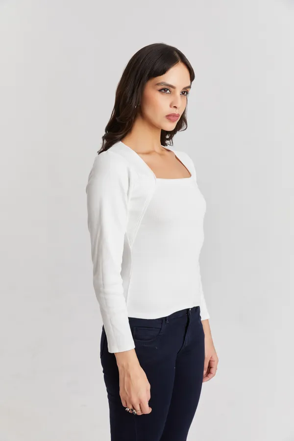 Square_Neck_Full_Sleeves_Ribbed__Fitted_Top