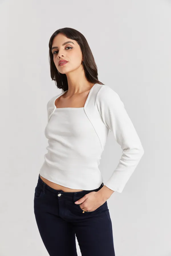 Square_Neck_Full_Sleeves_Ribbed__Fitted_Top
