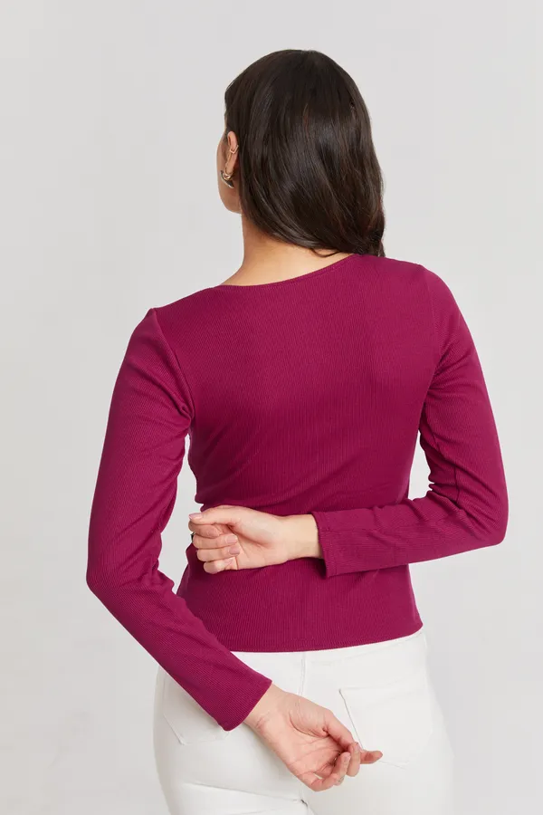 Square_Neck_Full_Sleeves_Ribbed__Fitted_Top