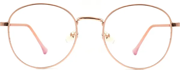 Pink,Gold_Full_Rim_Round_Frame_(52_Mm)_-_For_Unisex
