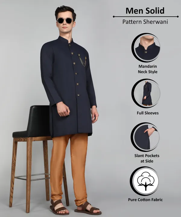 Solid_Navy_Blue_Cotton_Blend_Nawabi_With_Paijama