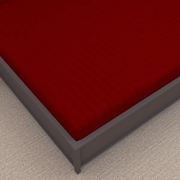 _100%_Cotton_220_TC_Italian_Stripes_Flat_King_Size_Bedsheet_With_2_Pillow_Cover_(108_x_108_Inch,_RED)