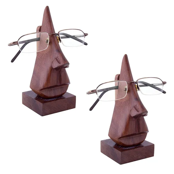 Rosewood_Nose_Shaped_Eyeglasses_Holder_Stand_Pack_Of_2