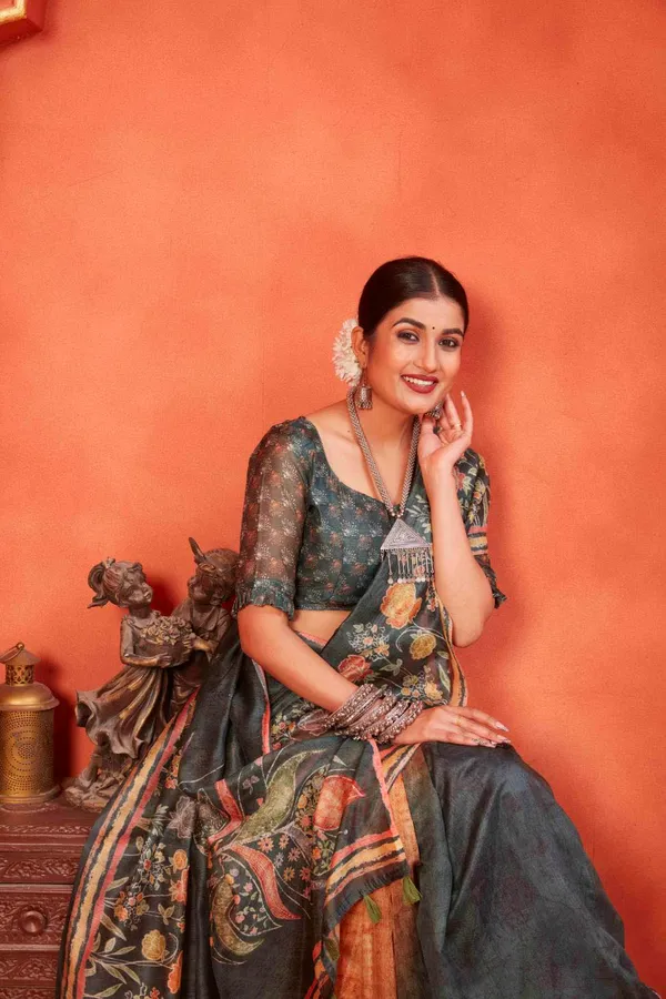 Multicolor_Chanderi_Silk_Fancy_Digital_Printed_Saree_With_Blouse