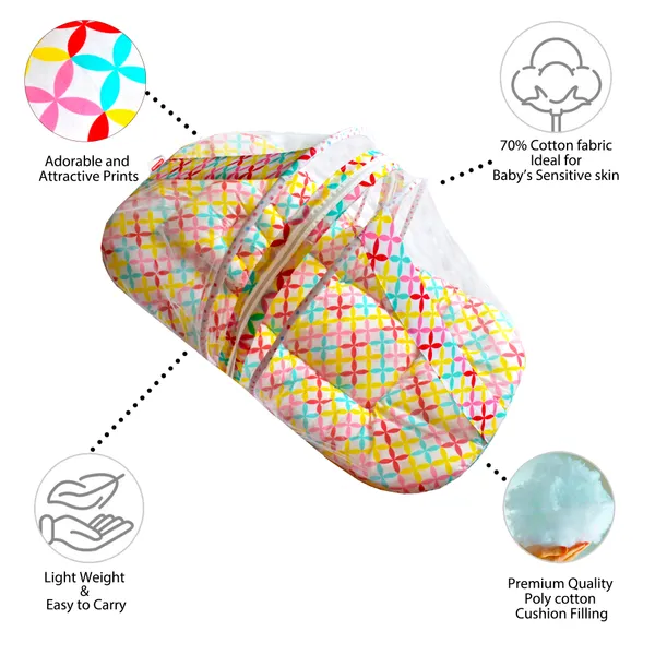 Mite_Baby_Feeding_Pillow_Bedding_Set_with_Mosquito_net_and_Sleeping_Bag_Combo_(Flower)