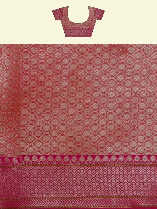 Beige_Cotton_Blend_Banarasi_Sarees_For_Women