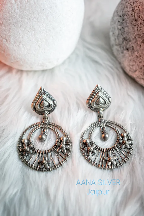 925_Pure_Sterling_Silver_|_Versatile_Heart_Jali_Earrings_|_Well_Stamped_&_Hallmarked
