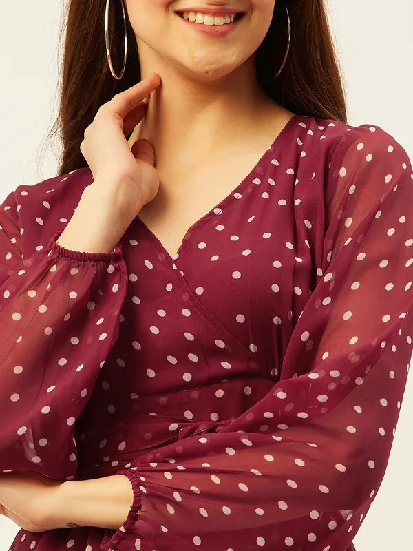 Women_Red_Solid_Fit_and_Flare_Dress