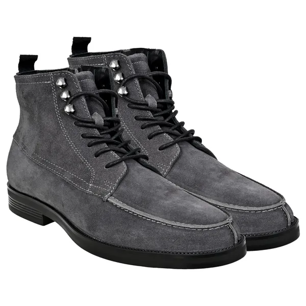 Grey_Genuine_Suede_Leather_Biker_Boots_For_Men