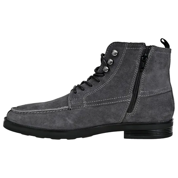 Grey_Genuine_Suede_Leather_Biker_Boots_For_Men