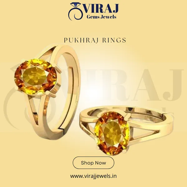 Yellow_Pukhraj_Created_Sapphire_Gemstone_Gold_Plated_Ring_For_Men_&_Women_From_4.25_Ratti_To_20.25_Ratti