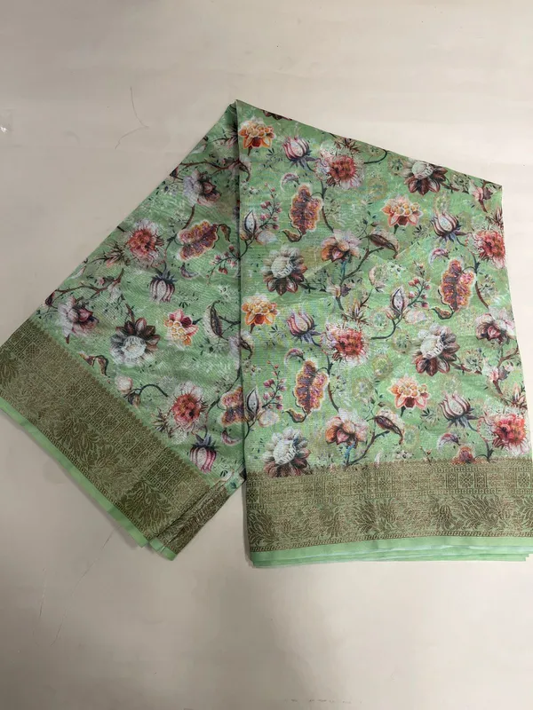 Humairah_Presents_Pista_Green_Warm_Silk_Floral_Digital_Print_Copper_Zari_Border_Banarasi_Saree_with_Floral_Print_Booti_Pista_Green_Blouse