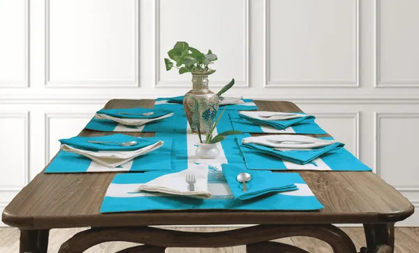 Pack_of_18_Piece_Cotton_Aqua_Adornado_leaf_embroidery_Collection_Place_Mat_With_Napkin_For_Dining_Room_and_Living_Room