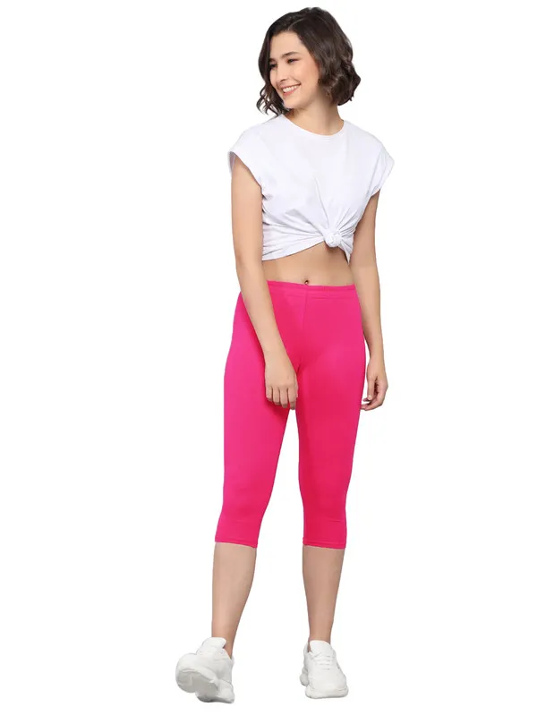 Rani_Pink_Capri__Comfortable,_Stylish_And_Trendy_Casual_Wear