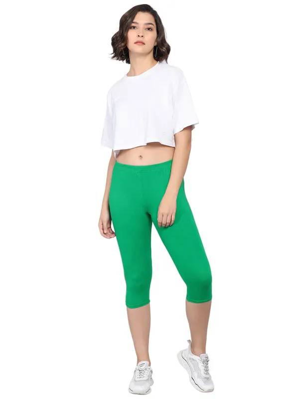 Dark_Green_Capri__Comfortable,_Stylish_And_Trendy_Casual_Wear