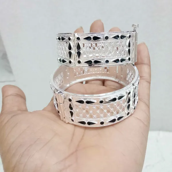 BGGOLD_Assamese_Traditional_Silver-Tone_Cutwork_Bangle_for_Women