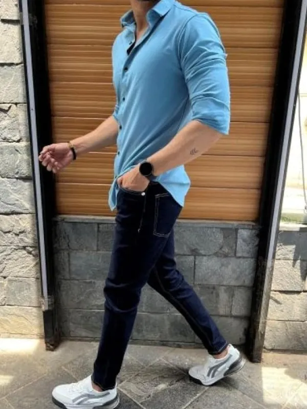 Full_Sleeve_Lycra_Casual_Shirt_For_Men