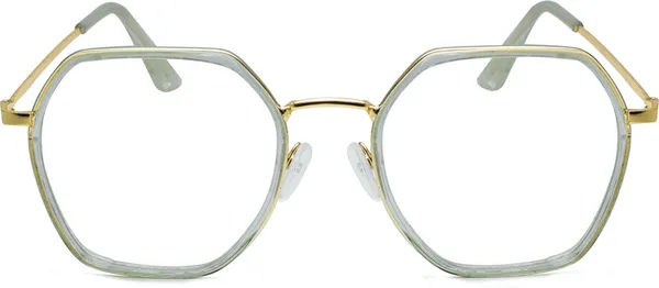 Grey,Transparent_Full_Rim_Square_Frame_(54_Mm)_-_For_Unisex