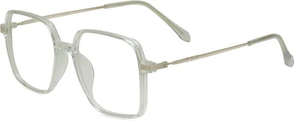 Grey,Transparent_Full_Rim_Square_Frame_(54_Mm)_-_For_Unisex