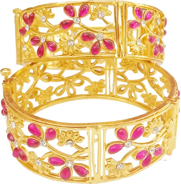 Assamese_Copper_Gold-Plated_Kada_(Pack_Of_2)