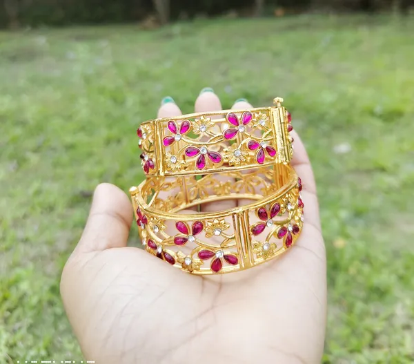 Assamese_Copper_Gold-Plated_Kada_(Pack_Of_2)