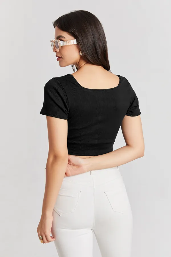 Square_Neckline_short_slive_Ribbed_Crop_Top