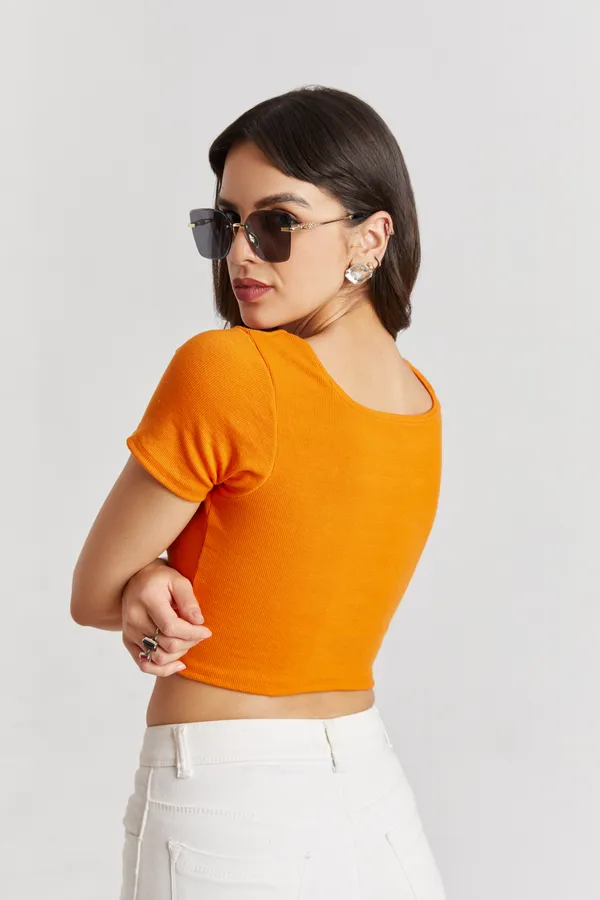 Square_Neckline_short_slive_Ribbed_Crop_Top