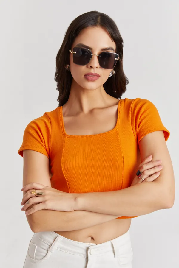Square_Neckline_short_slive_Ribbed_Crop_Top