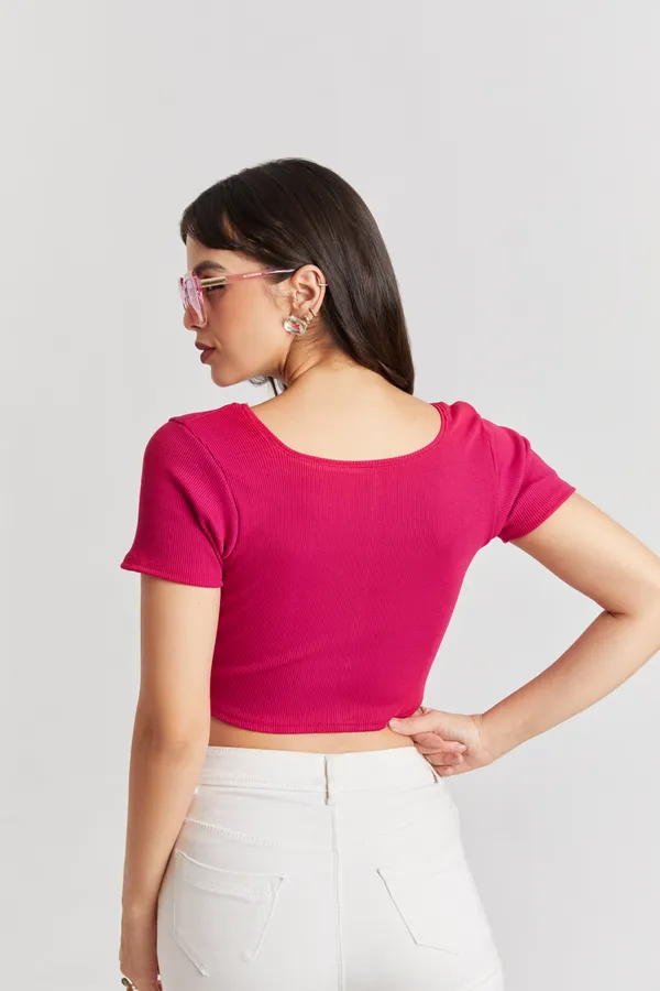 Square_Neckline_short_slive_Ribbed_Crop_Top