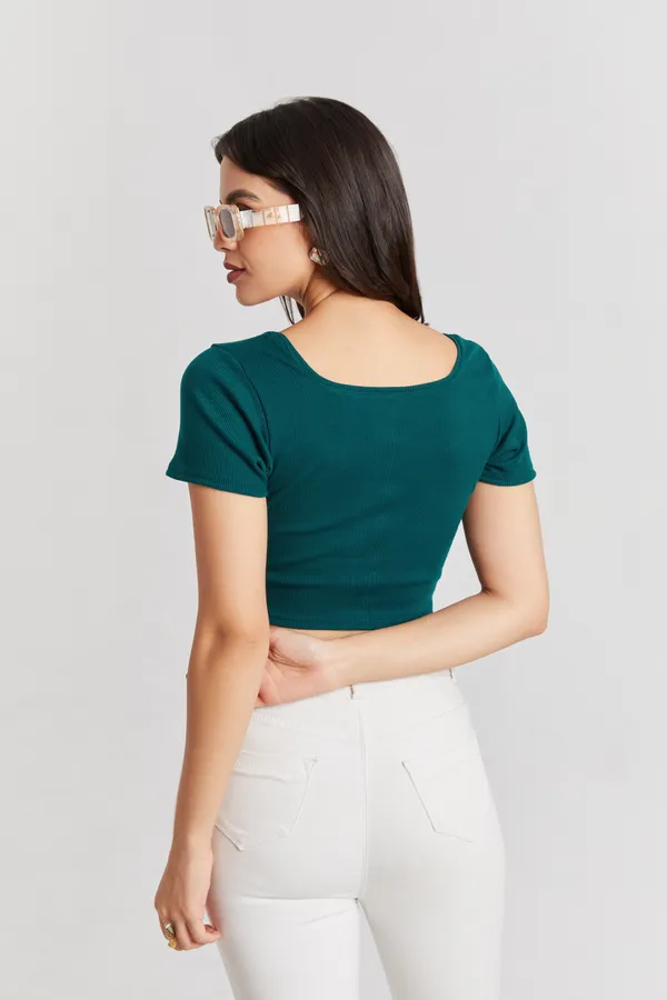 Square_Neckline_short_slive_Ribbed_Crop_Top