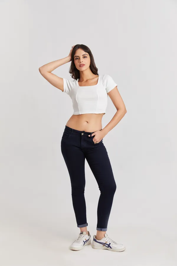 Square_Neckline_short_slive_Ribbed_Crop_Top