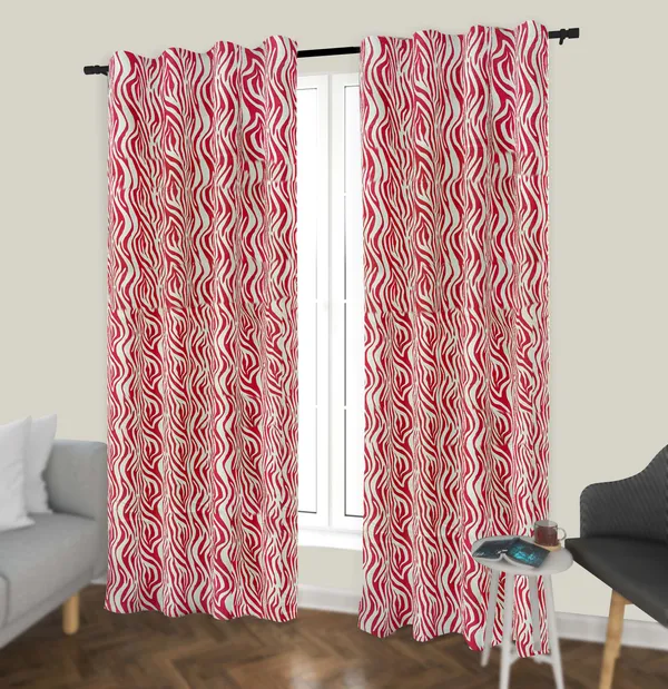 Coral_Red_Cotton_Room_Darkening_Door_Curtain_(Pack_of_2_Panel)_214_cm_(7_ft)