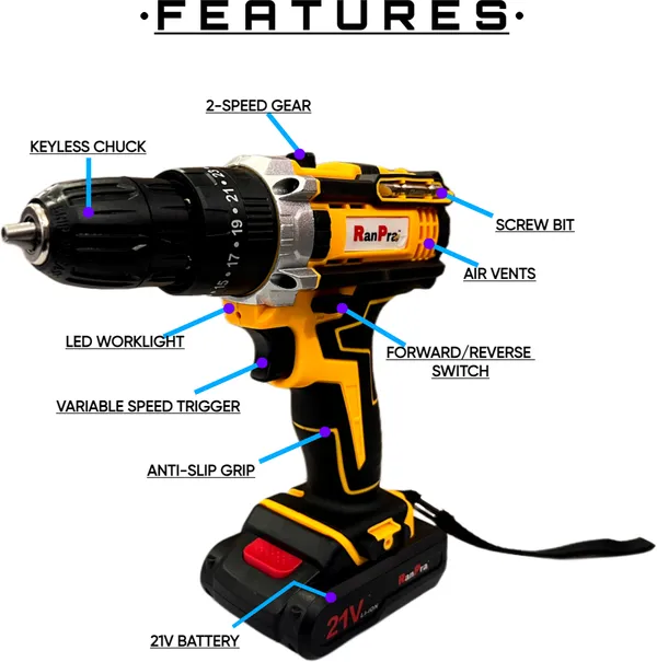 21_V_Cordless_Drill/Screwdriver_Machine_With_Kit_Heavy_Duty_(_Single_Battery_)_Cordless_Drill_(13_Mm_Chuck_Size)