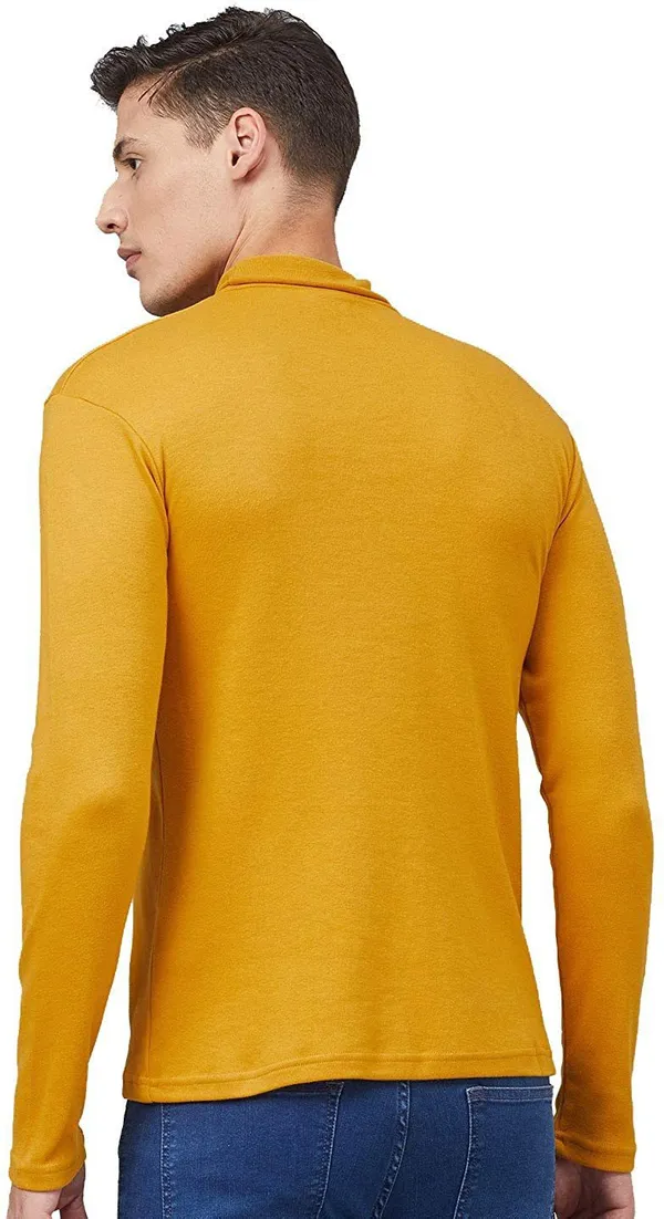 Solid_High_Neck_Casual_Men_Yellow_Sweater|_Fashion_Forward_&_Comfortable_Clothing_|