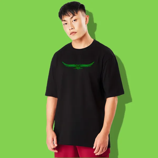 Black_Oversized_Printed_Half_Sleeve_Cotton_T-Shirt_For_Men
