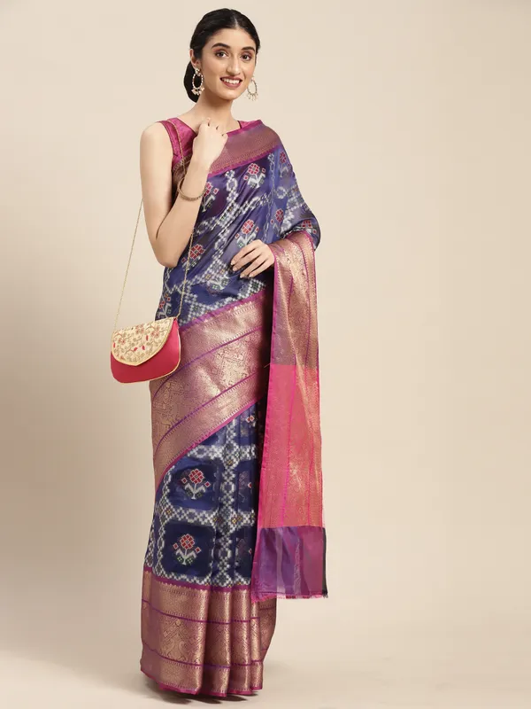 Blue_Art_Silk_Banarasi_Sarees_For_Women