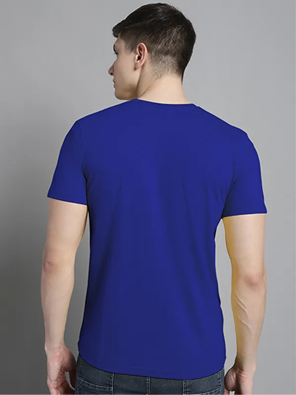 Blue_Cotton_Round_Neck_Short_Sleeves_T-Shirt_For_Men